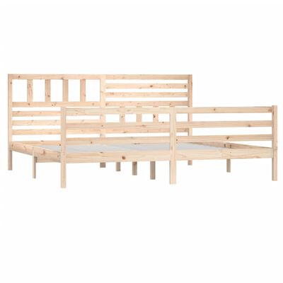 vidaXL Estructura de cama de madera maciza super king 180x200 cm