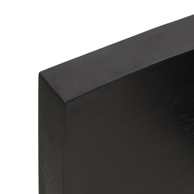 vidaXL Encimera de baño madera tratada marrón oscuro 140x30x(2-6) cm