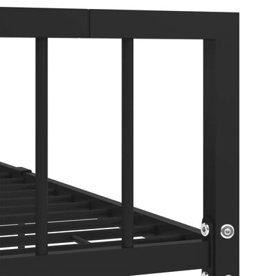 vidaXL Estructura de cama de metal negro 120x200 cm