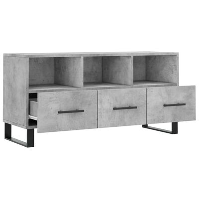 vidaXL Mueble de TV madera de ingeniería gris hormigón 102x36x50 cm