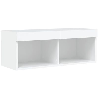 vidaXL Mueble para TV con luces LED blanco 80x30x30 cm