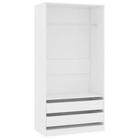 vidaXL Armario de madera contrachapada blanco 100x50x200 cm