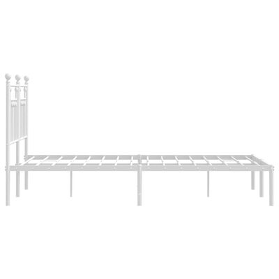 vidaXL Estructura cama sin colchón con cabecero metal blanco 120x190cm