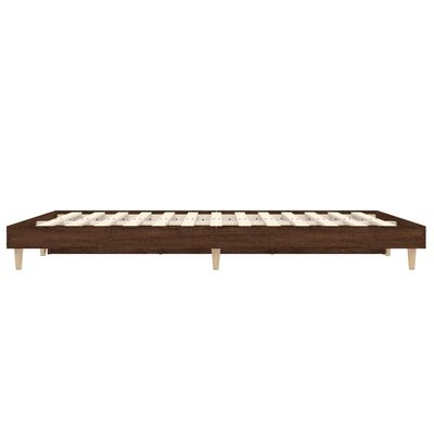 vidaXL Estructura de cama madera de ingeniería marrón roble 120x190 cm