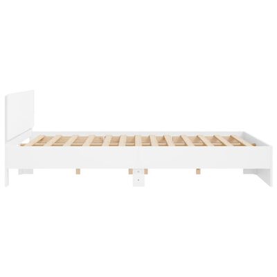 vidaXL Estructura de cama con cabecero blanca 160x200 cm