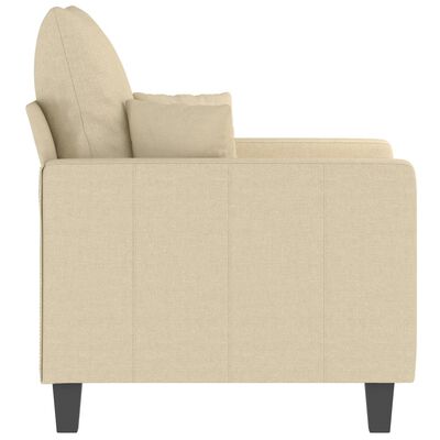 vidaXL Sillón de tela color crema 60 cm