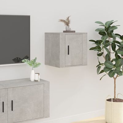 vidaXL Muebles para TV de pared 2 uds gris hormigón 40x34,5x40 cm