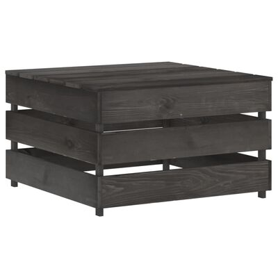 vidaXL Set de muebles de jardín 11 pzas madera de pino impregnada gris