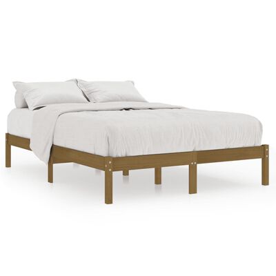 vidaXL Estructura de cama madera maciza de pino marrón miel 200x200 cm