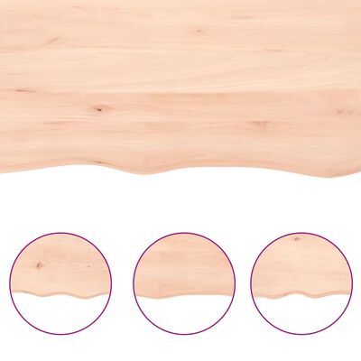 vidaXL Tablero de mesa madera maciza borde natural 80x40x(2-6) cm