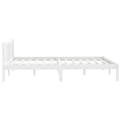 vidaXL Estructura de cama madera maciza de pino blanco 120x200 cm