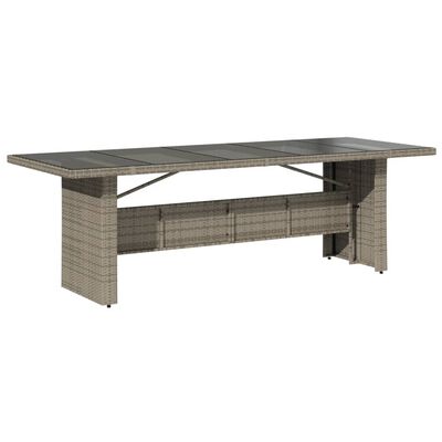 vidaXL Set comedor jardín 7 pzas y cojines ratán sintético gris