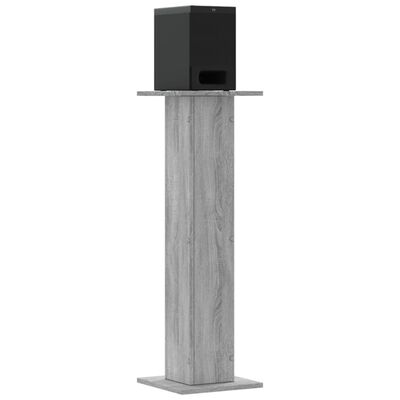 vidaXL Soportes altavoces 2 uds madera gris Sonoma 30x30x95 cm