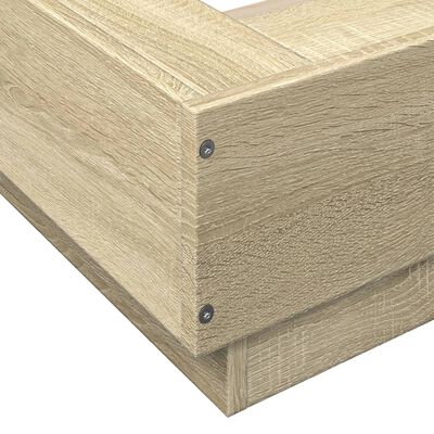 vidaXL Estructura de cama madera de ingeniería roble Sonoma 200x200 cm