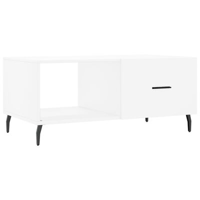 vidaXL Mesa de centro madera contrachapada blanco 90x50x40 cm