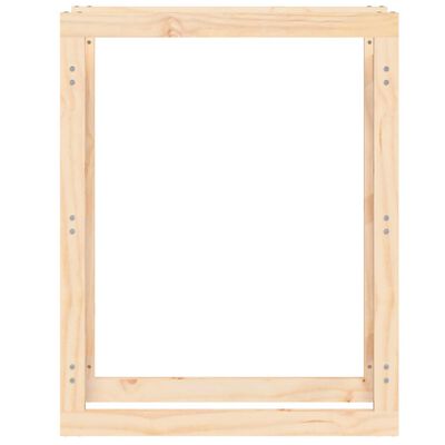 vidaXL Estante para leña madera maciza de pino 80x25x100 cm