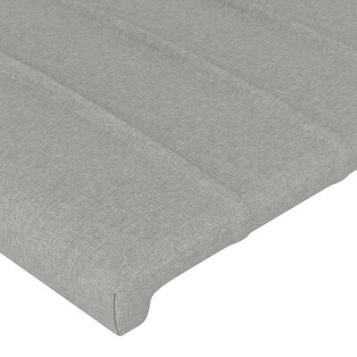 vidaXL Cabeceros 2 unidades tela gris claro 72x5x78/88 cm