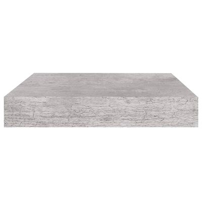 vidaXL Estante flotante de pared gris hormigón MDF 23x23,5x3,8 cm