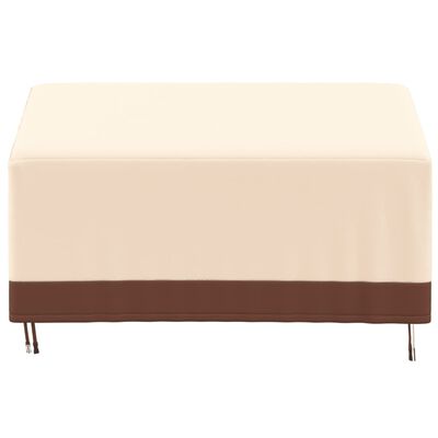 vidaXL Cubierta de banco de 3 plazas Oxford 600D beige 159x84x56/81 cm