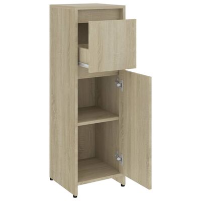 vidaXL Juego de muebles de baño 3 pzas madera ingeniería roble Sonoma