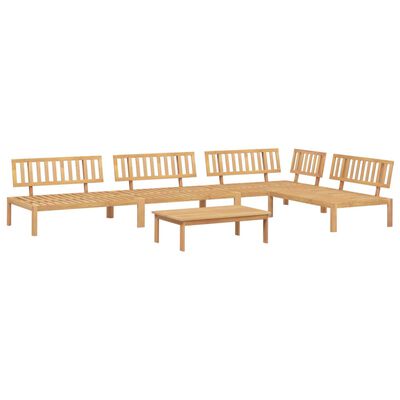 vidaXL Set de sofás de palets de jardín 5 pzas madera maciza de acacia