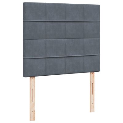 vidaXL Cama box spring con colchón terciopelo gris oscuro 120x200 cm