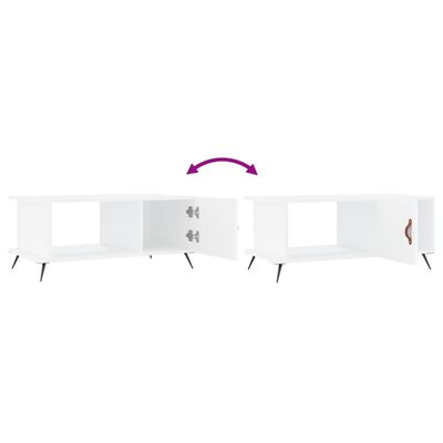 vidaXL Mesa de centro madera contrachapada blanco 90x50x40 cm