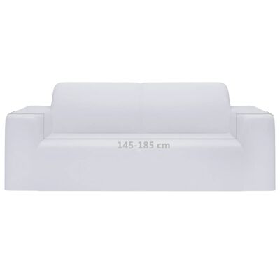 vidaXL Funda elástica para sillón de 2 plazas poliéster jersey blanca