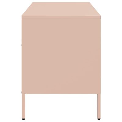 vidaXL Mueble para TV acero rosa 68x39x50,5 cm