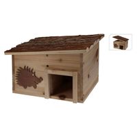 ProGarden Casa para erizos madera con corteza de árbol 34x28x22 cm