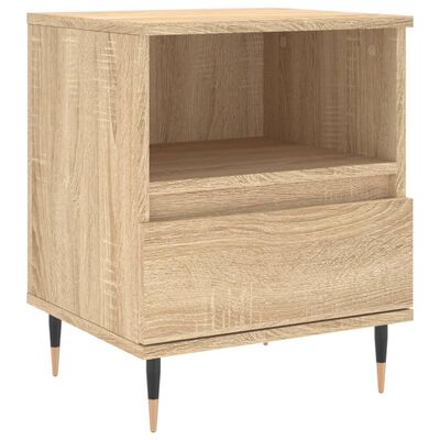 vidaXL Mesitas noche 2 uds madera ingeniería roble Sonoma 40x35x50 cm