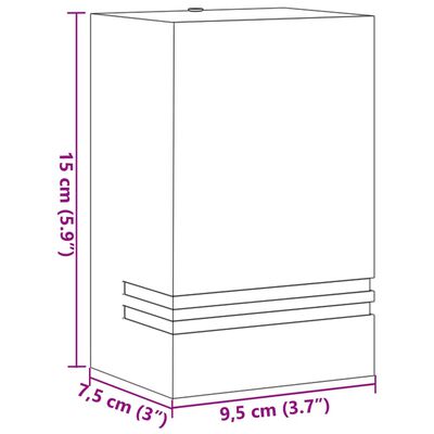 vidaXL Aplique de exterior de acero inoxidable plateado