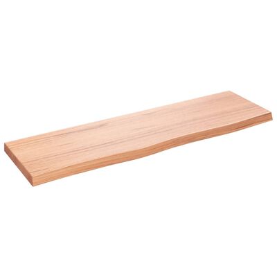 vidaXL Estante pared madera roble tratada marrón claro 100x30x(2-4) cm