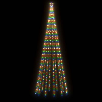 vidaXL Árbol de Navidad cónico 732 LEDs de colores 160x500 cm