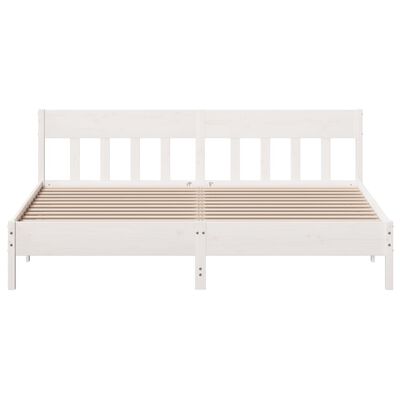 vidaXL Cama sin colchón madera maciza de pino blanca 180x200 cm