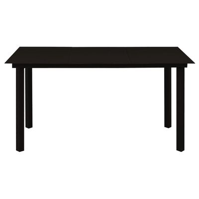 vidaXL Juego de comedor para jardín 7 piezas ratán PVC negro