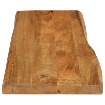 vidaXL Tablero de mesa borde natural madera maciza mango 140x40x3,8 cm