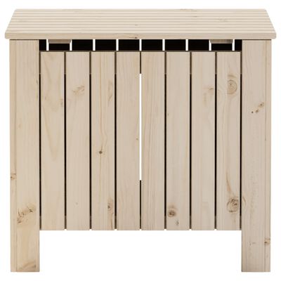 vidaXL Caja de almacenaje con tapa RANA madera maciza pino 60x49x54 cm