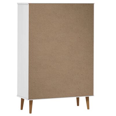 vidaXL Librería MOLDE madera maciza de pino marrón 90x35x133,5 cm