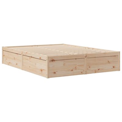 vidaXL Estructura de cama sin colchón madera de pino blanco 150x200 cm