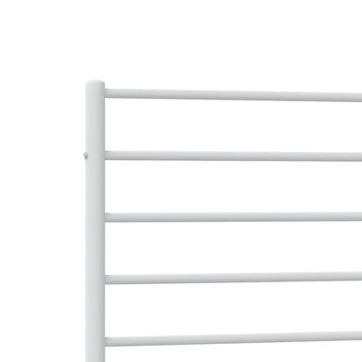 vidaXL Estructura de cama de metal con cabecero blanco 100x190 cm