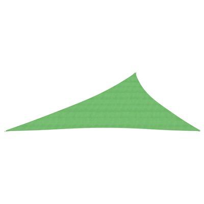 vidaXL Toldo de vela HDPE verde claro 160 g/m² 4x5x6,8 m