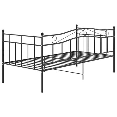 vidaXL Estructura de sofá cama sin colchón metal negro 90x200 cm