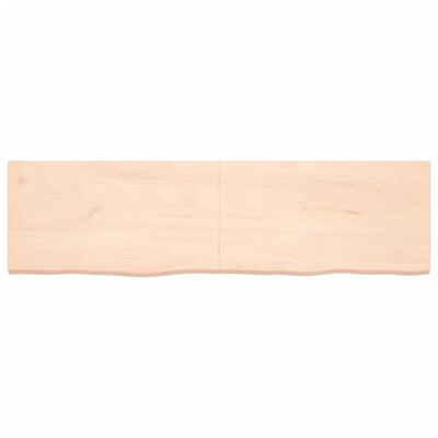 vidaXL Encimera de baño madera maciza sin tratar 180x50x(2-4) cm