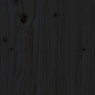vidaXL Jardinera con estante madera maciza pino negro 82,5x82,5x81 cm