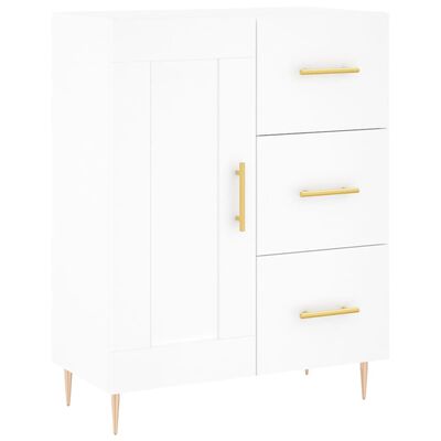 vidaXL Aparador alto madera contrachapada blanco 69,5x34x180 cm