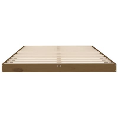 vidaXL Estructura cama sin colchón madera pino marrón miel 120x200 cm