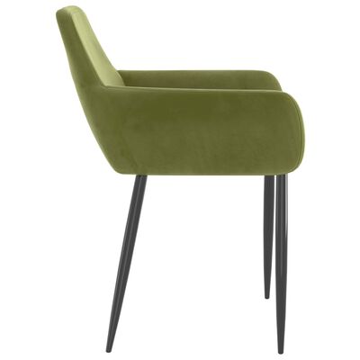 vidaXL Sillas de comedor 2 unidades de terciopelo verde claro