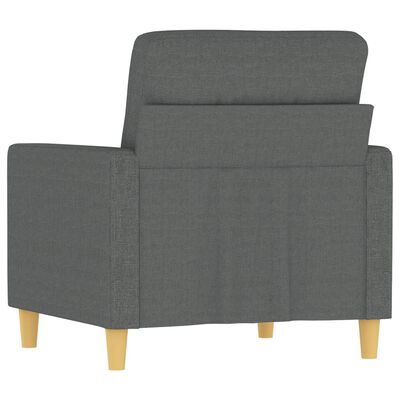 vidaXL Sillón de tela gris oscuro 60 cm