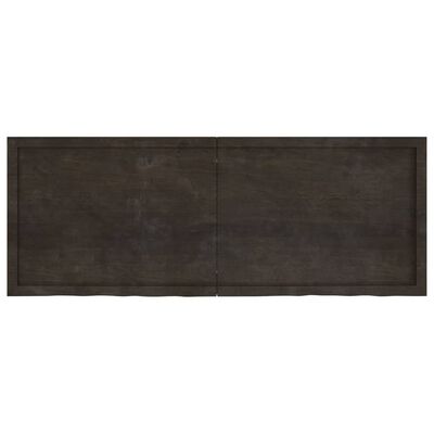 vidaXL Tablero mesa madera roble tratada marrón oscuro 160x60x(2-6) cm